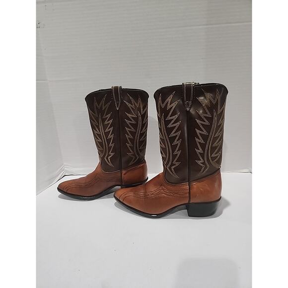 ACME Womens Leather Boots Size 4 1/2 D Brown Western Cowgirl Rodeo 1960s #2526 - Picture 5 of 10